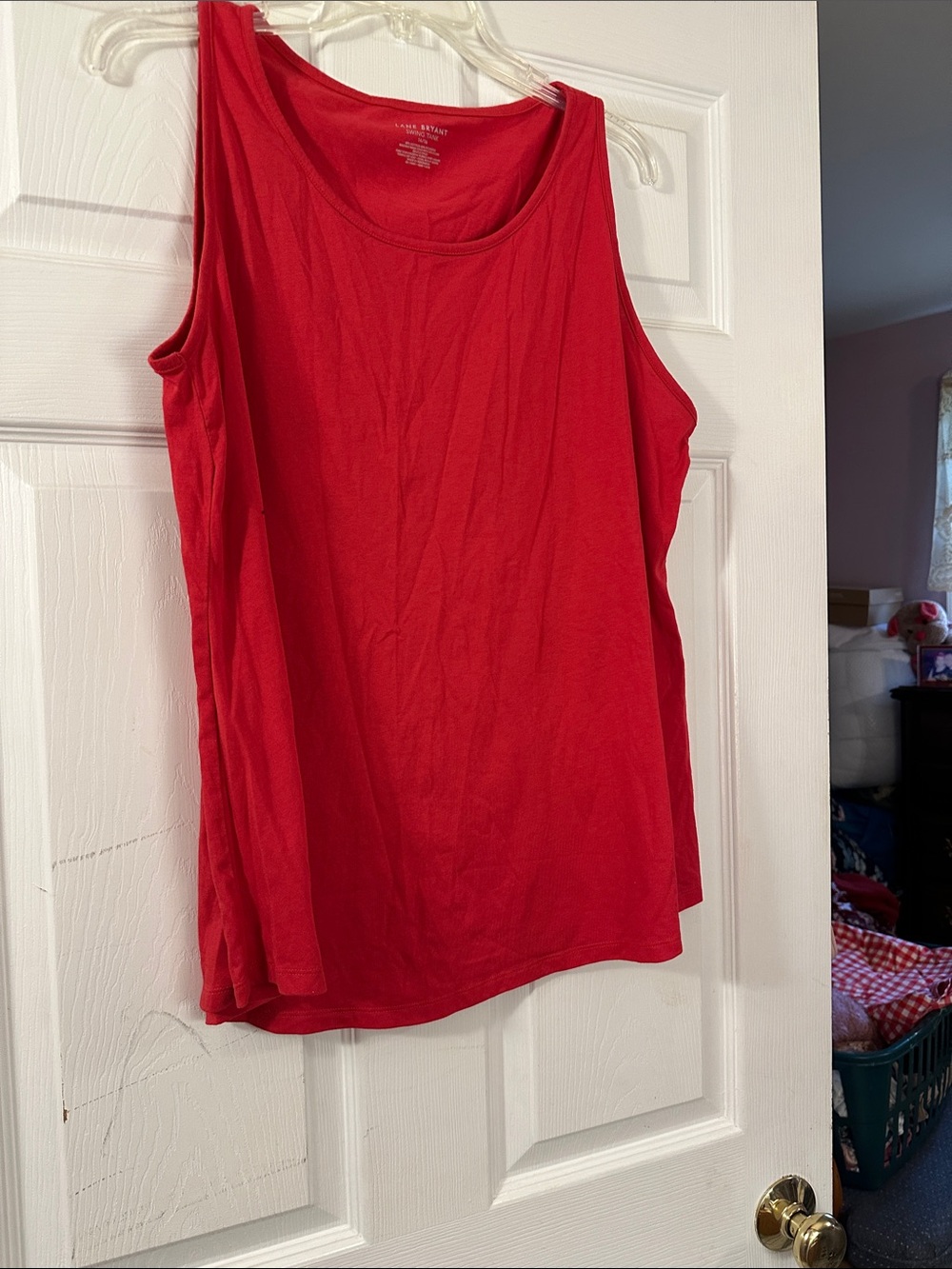 Lane Bryant Red Scoop Neck Tank — Classic Sleeveless Top